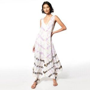 NWT Young Fabulous & Broke Ali mauve tie dye maxi dress, S